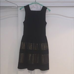 Black dress with gold detail